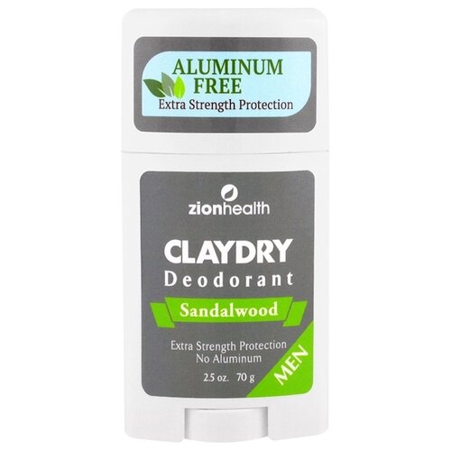 Zion Health Дезодорант-стик ClayDry Sandalwood, 80 мл, 70 г