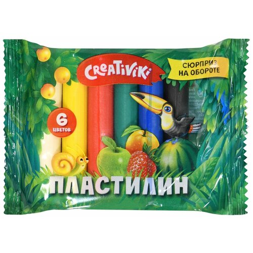 Пластилин Creativiki 6 цветов гуашь creativiki 6 цветов