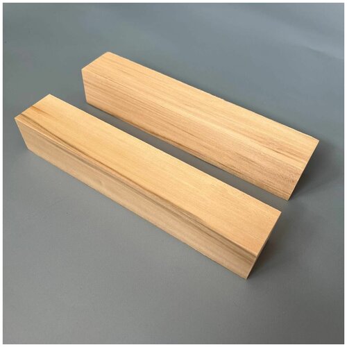 Брусок из липы 45х45х250 мм для резьбы по дереву , деревянная заготовка, материал для моделирования