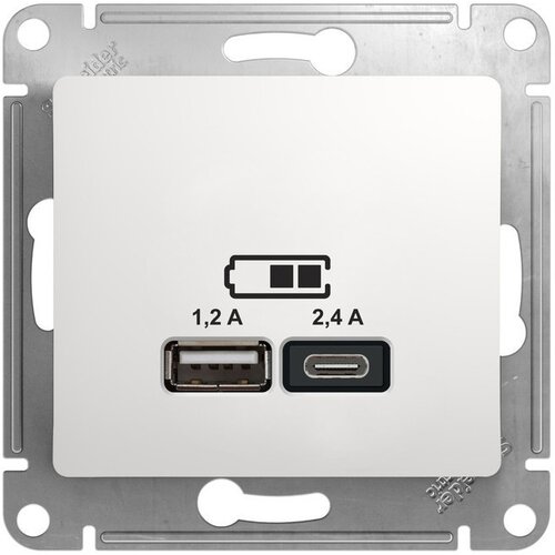 фото Usb розетка schneider electric gsl000139 glossa, 2.4 а