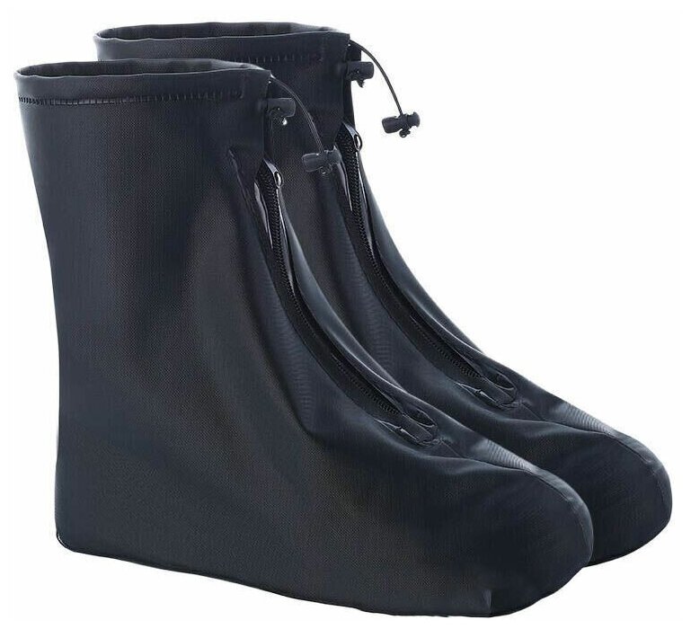 Бахилы многоразовые для обуви цвет черный размер 39-40 (L) защита от воды дождевик для обуви чехлы на замке