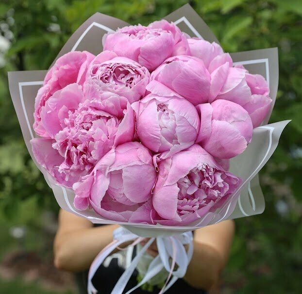 Букет Пионы розовые, красивый букет цветов, пионов, шикарный, цветы премиум.