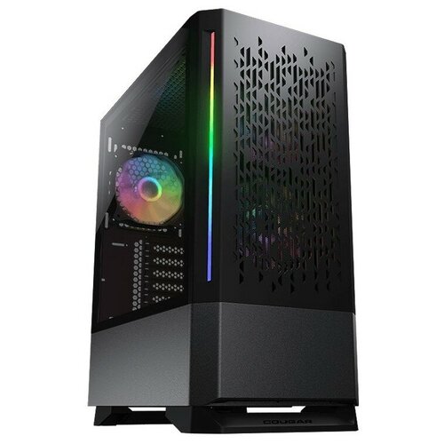 Cougar MX430 Air RGB Black, 3х120мм ARGB Fan + 2x ARGB Strip, ARGB Fan Hub, без БП, черный, ATX