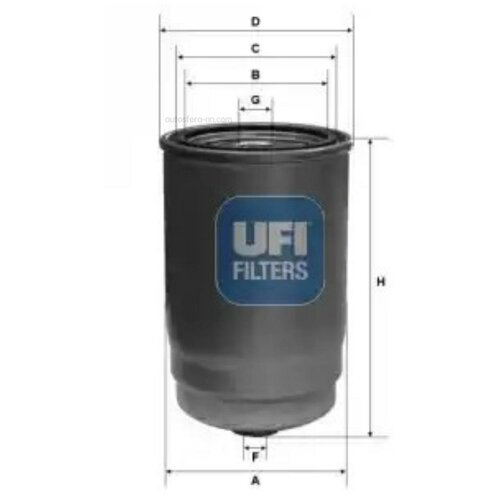 Фильтр Топливный Накручивающийся UFI арт. 2412300