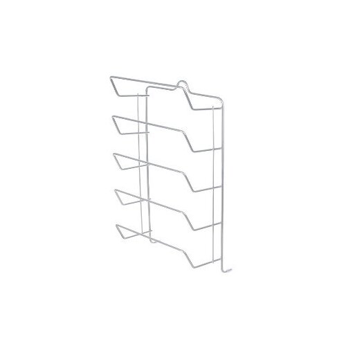 Подставка для крышек настенная прямая хром, 5 секций (32*16 см). АЛТ 208С