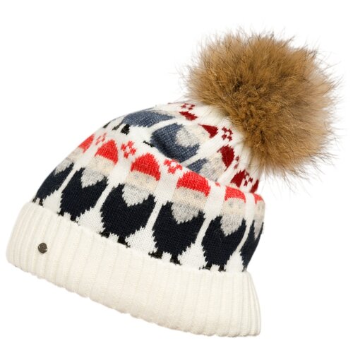 фото Шапка женская finn flare, цвет: белый w19-32134_201, размер 56