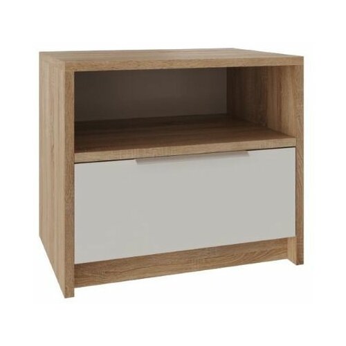 Мебель-комплекс Нордик Тумба прикроватная Дуб сонома/Белая Аляска .