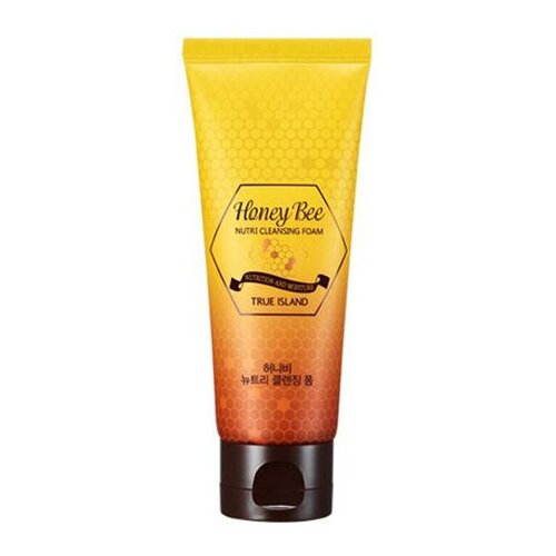 TRUE ISLAND пенка для умывания с экстрактом маточного молочка Honey Bee Nutri Cleansing Foam, 100 мл маска на тканевой основе с экстрактом маточного молочка true island honey bee royal propolis nutri sheet mask 27 мл