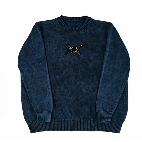 фото Молодость, свитер garment dyed basic black m(46)