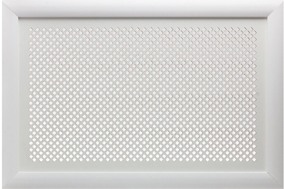 Экран декоративный для радиаторов и батарей: 600х900 мм, белый, дедало, серия Модерн с рамкой