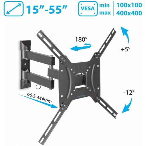 Кронштейн на стену Kromax DIX-24, black