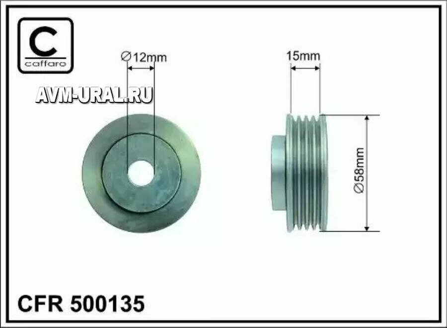 CAFFARO 500135 Ролик приводного ремня