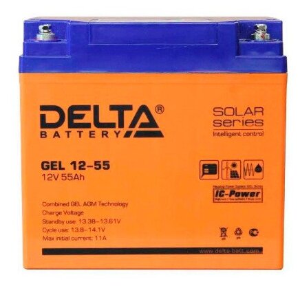 Батарея для ИБП Delta GEL 12-55 12В 55Ач