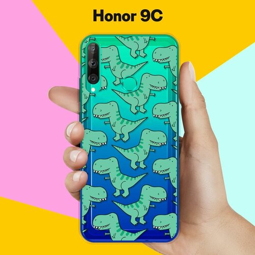 Силиконовый чехол Динозавры на Honor 9C силиконовый чехол цветы оранжевые на honor 9c