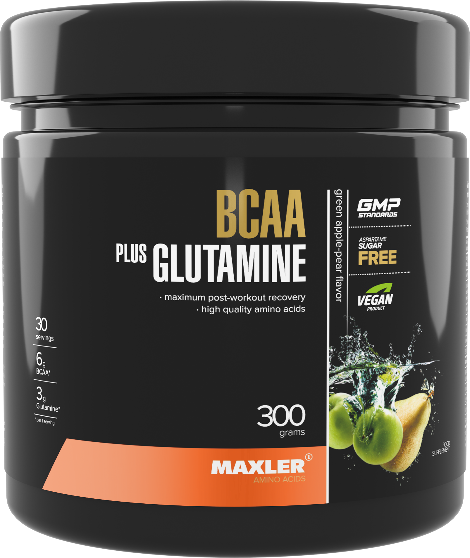 MAXLER EU BCAA+Glutamine 300 г (Apple-Pear)