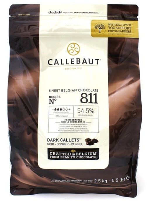 Callebaut Темный шоколад №811 54.5% 2500 г