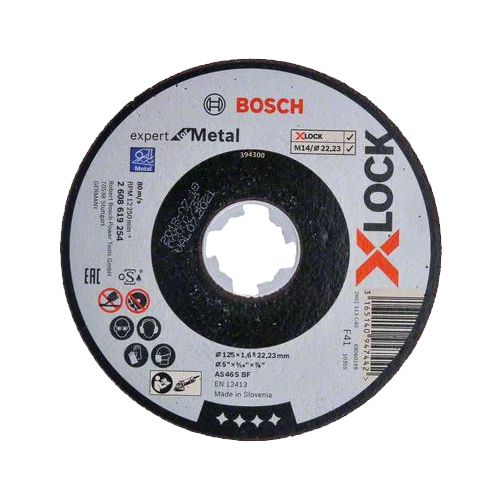 Диск отрезной BOSCH Expert for Metal 125x1.6x22.23 прямой X-LOCK