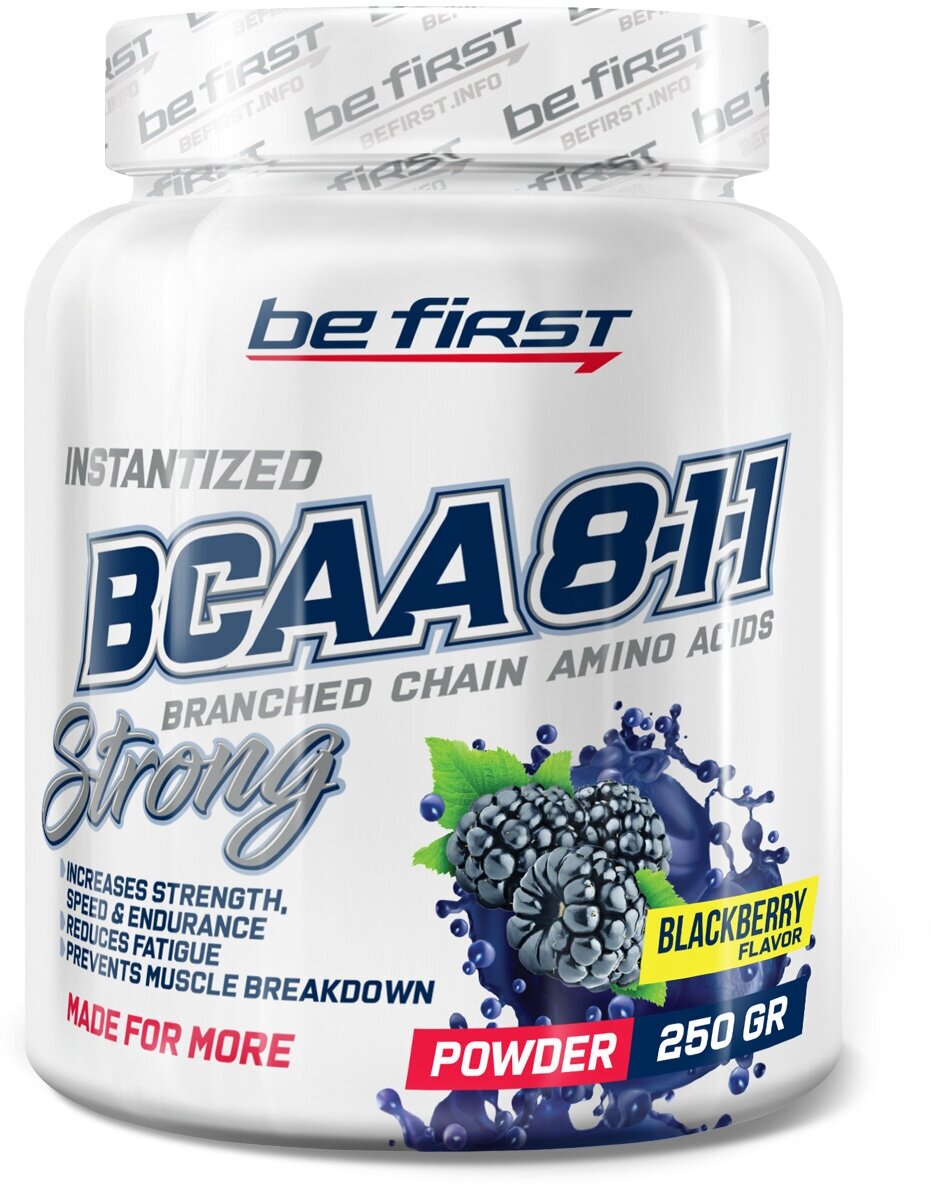 BCAA 8:1:1 Be First BCAA 8:1:1 Instantized powder 250 г, Ежевика