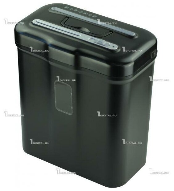 Уничтожитель бумаги (шредер) Bulros ST-165C черный корзина 15 литров 4х30мм (бумага скобы от степлера пластиковые карты)