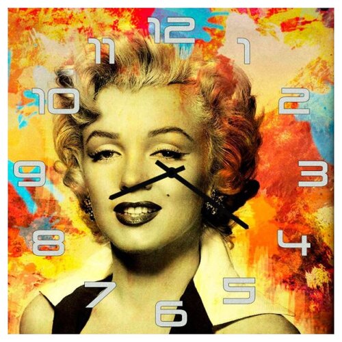 фото Часы настенные кварцевые svs 3002474 яркая мерилин монро