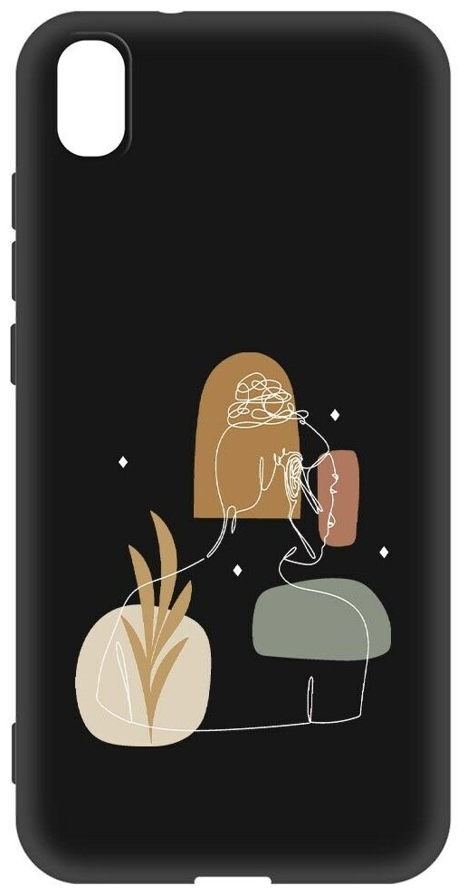 Чехол-накладка Krutoff Soft Case Таинственность для Xiaomi Redmi 7A черный