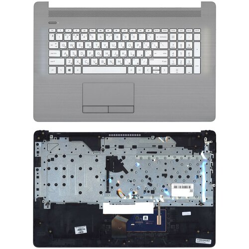 крышка корпуса ноутбука hp pavilion 17 by 17t by 17 ca 17z ca l22506 001 6070b1308301 Клавиатура для ноутбука HP 17-BY 17-CA топкейс серебристый