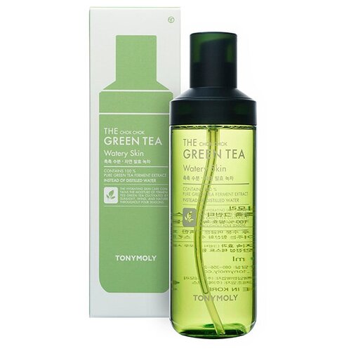 TONYMOLY THE CHOK CHOK GREEN TEA Watery Skin Увлажняющий тоник для лица с экстрактом зеленого чая