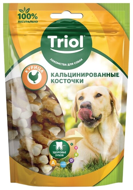 TRIOL™ Кальцинированная Косточка с курицей для собак, 70г