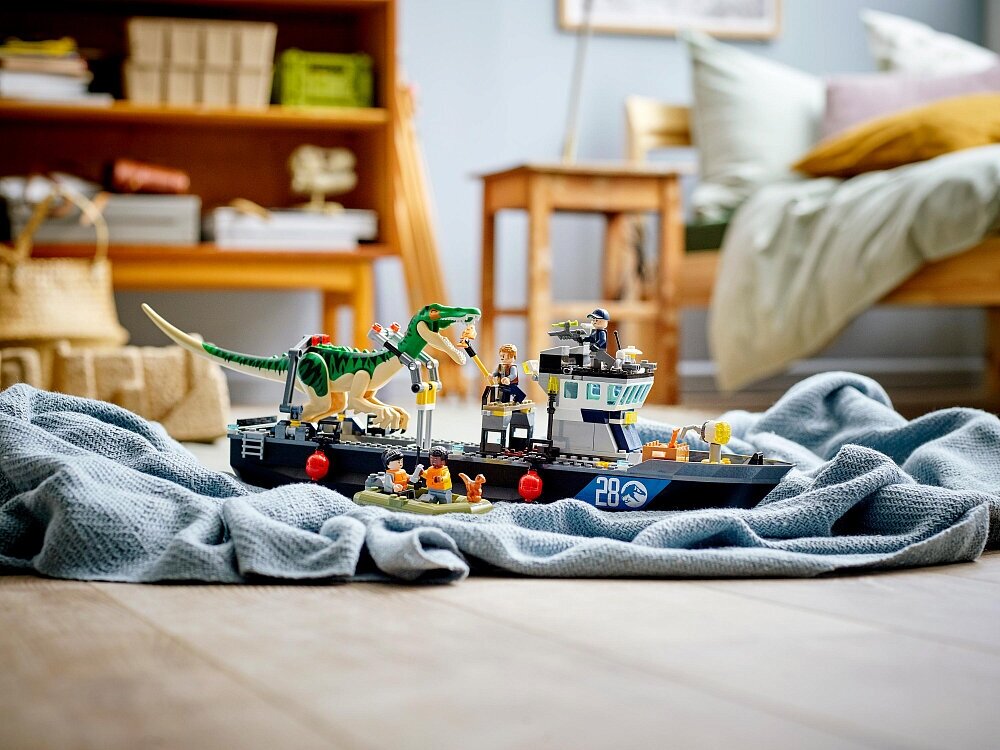 Конструктор LEGO Jurassic World Побег барионикса на катере - фото №12