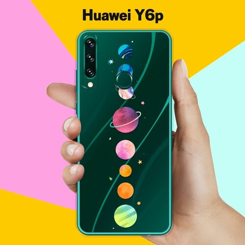 Силиконовый чехол Планеты на Huawei Y6p силиконовый чехол мона на huawei y6p