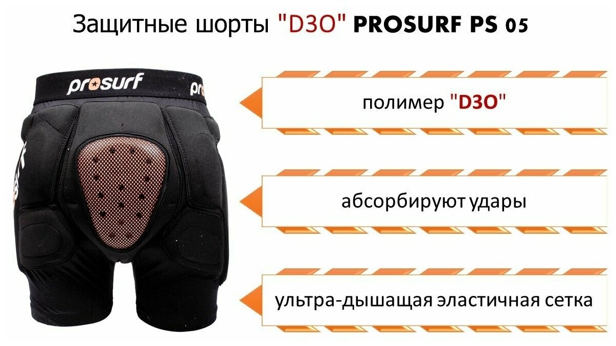 Защитные шорты PROSURF PS05 PROTECTION SHORT S