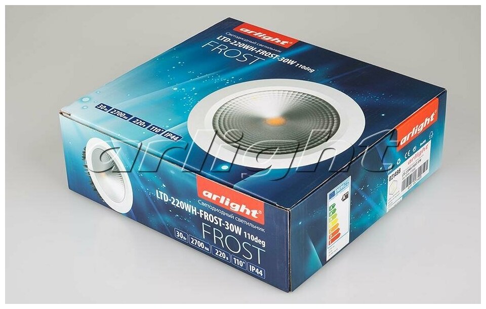 Встраиваемый светильник Arlight LTD-220WH-FROST-30W White 110deg - фотография № 10