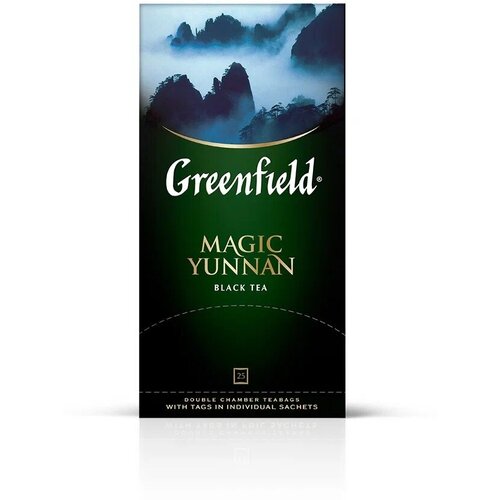 Чай GREENFIELD Magic Yunnan, черный, 100 пакетиков