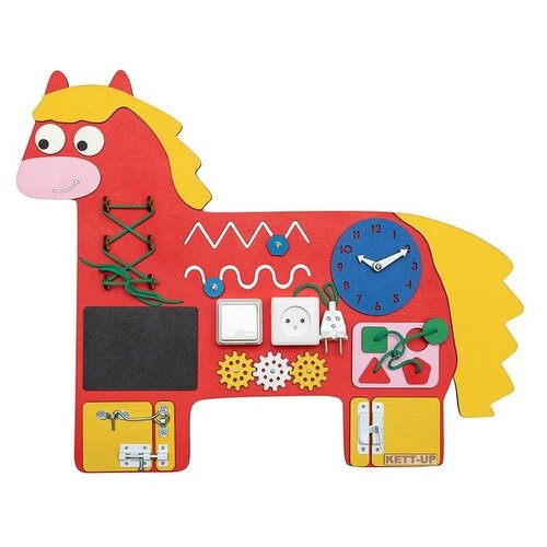 Деревянная игрушка Kett-Up Бизиборд Добрая лошадка