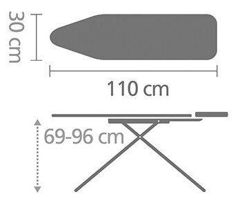 Гладильные доски "Barabantia" 110Х30см, 134142 Brabantia - фото №8