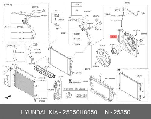 Кожух Радиатора Org (Hyundai/Kia 25350H8050)
