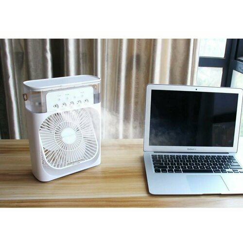 Супер красивый и удобный Настольный вентилятор с Увлажнителем воздуха цвет белый 219000₽