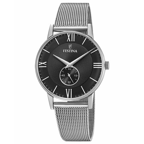 фото Наручные часы festina f20568/4, черный, серебряный