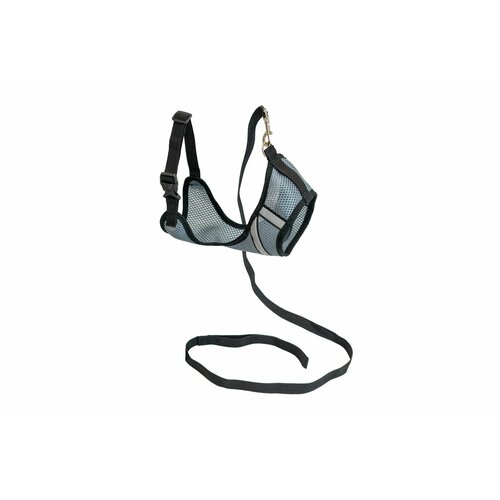 [27918] Дарэленд Комплект шлейка+поводок для кошек и собак космо LIGHT (L) обхв. груди 41-54 см (3D-сетка) серый, 27918 (1 шт)