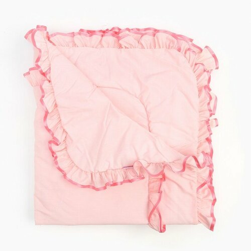 конверт одеяло на выписку с вуалью тиси сетка органза к86 18 56 20 62 розовый Конверт-одеяло, цвет розовый, р-р 100х100 см