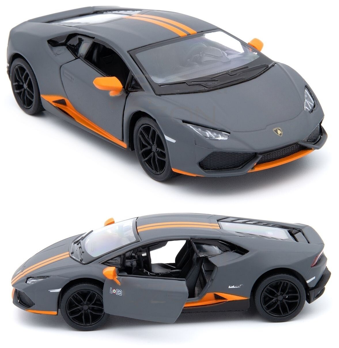 Kinsmart. Модель металлическая инерционная "Lamborghini Huracan LP 610-4 Avio" 1:36 (графитовый)