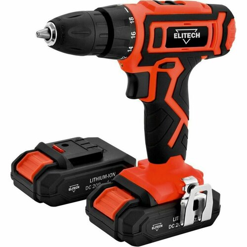 Дрель аккумуляторная ELITECH ДМ ДА 202СЛ E220101701 электроинструмент подарок на день рождения мужчине любимому папе дедушке парню 651000₽
