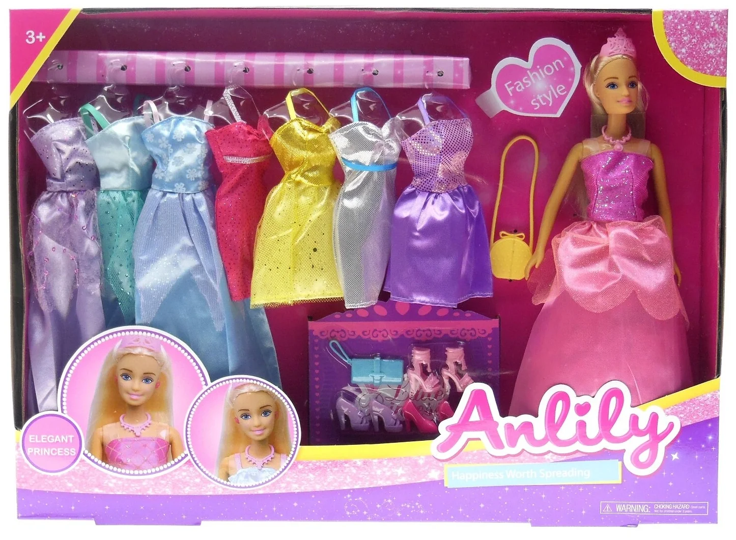 Игровой набор anlily elegant princess Кукла с платьями