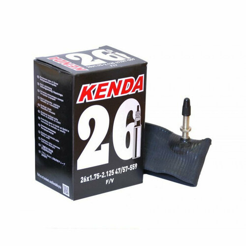 Камера велосипедная KENDA 26x1,75-2,125, спорт. ниппель 32мм kenda камера 8 авто ниппель изогнутый