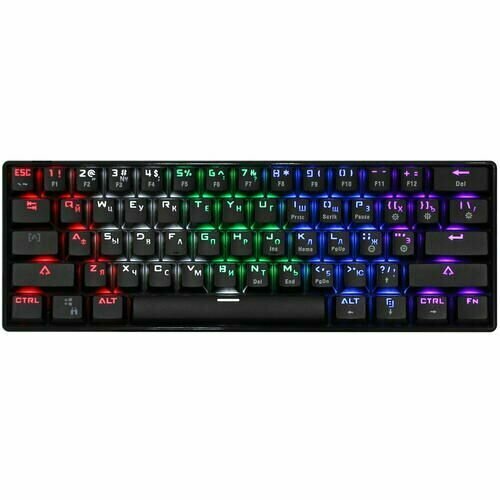 Клавиатура проводная DEXP Tanto Rainbow механическая Outemu Blue клавиш - 61 USB черная 433400₽