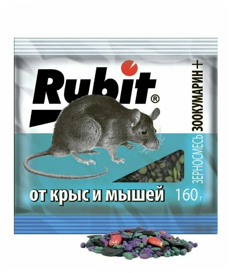 Средство от крыс и мышей Rubit Зоокумарин+ 160г - фото №11