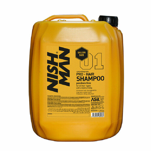 Профессиональный шампунь Nishman без парабенов 5л для всех типов волос 3990₽