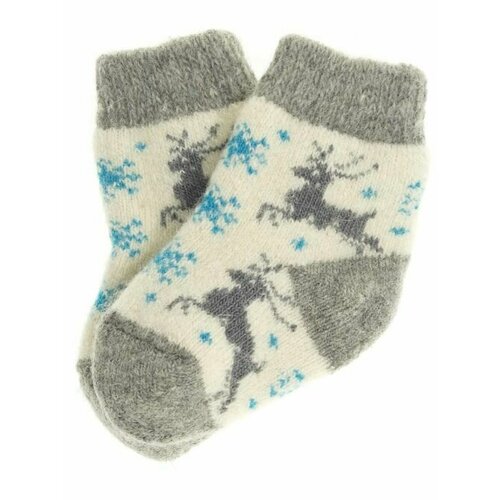фото Носки рассказовские варежки размер 6-12 мес, белый, серый