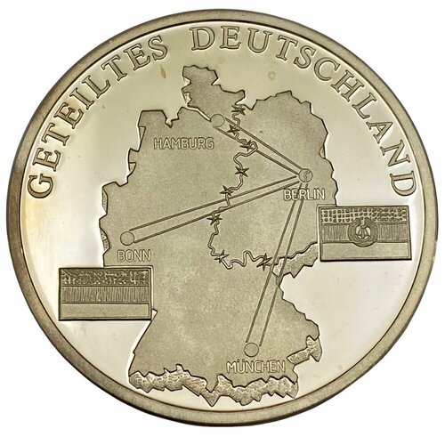 Германия, настольная медаль 40 лет ФРГ. Разделенная Германия 1989 г.