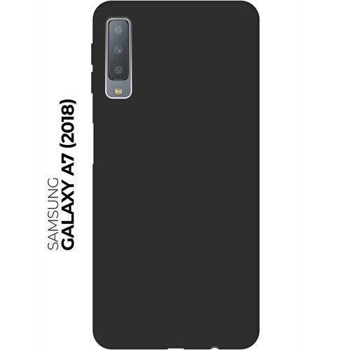 RE: PA Чехол - накладка Soft Sense для Samsung Galaxy A7 (2018) черный чехол книжка на samsung galaxy a7 2018 самсунг а7 2018 c принтом желтая клубника золотистый